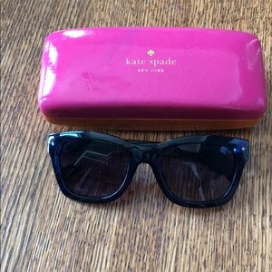 Blue Kate Spade sunglasses.